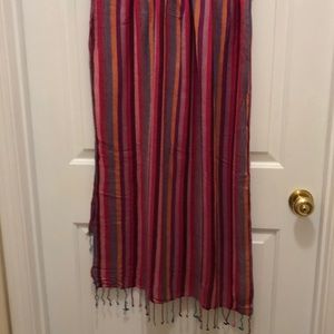 Women’s accessories/ multi color stripe 60” scarf
